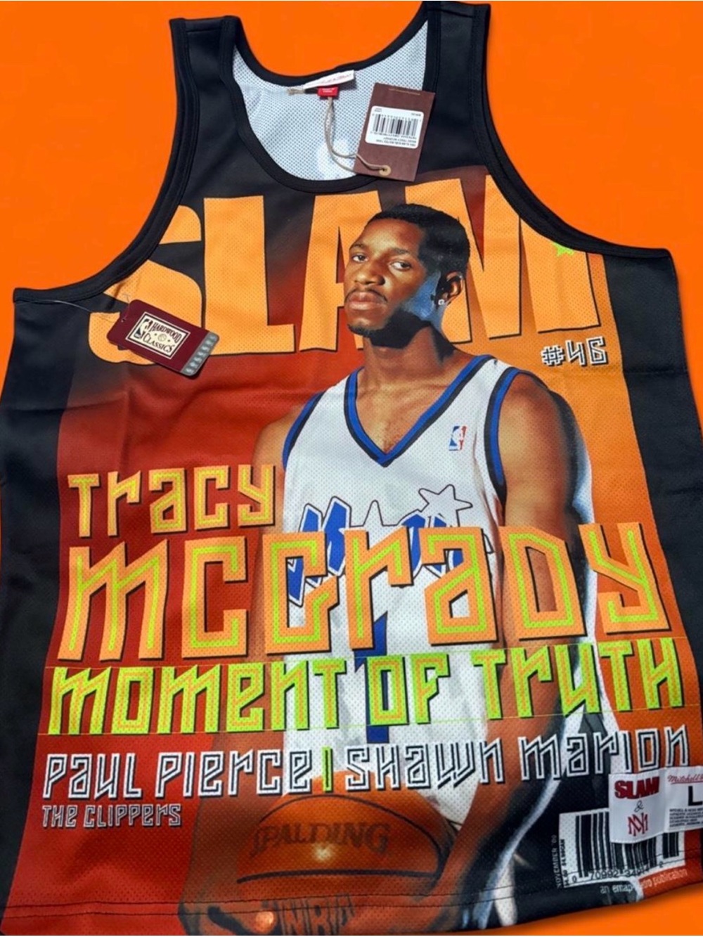 Mitchell & Ness Orange and Black Tracy McGrady Slam Tank